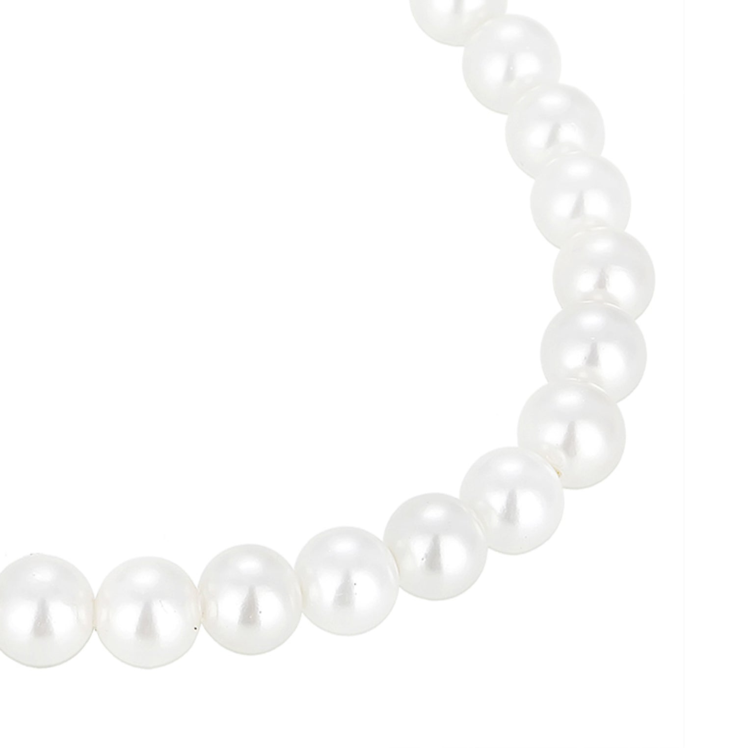 Weiß - Elli | Armband Herz | Perle, Kristall ( Weiß ) | 925er Sterling Silber