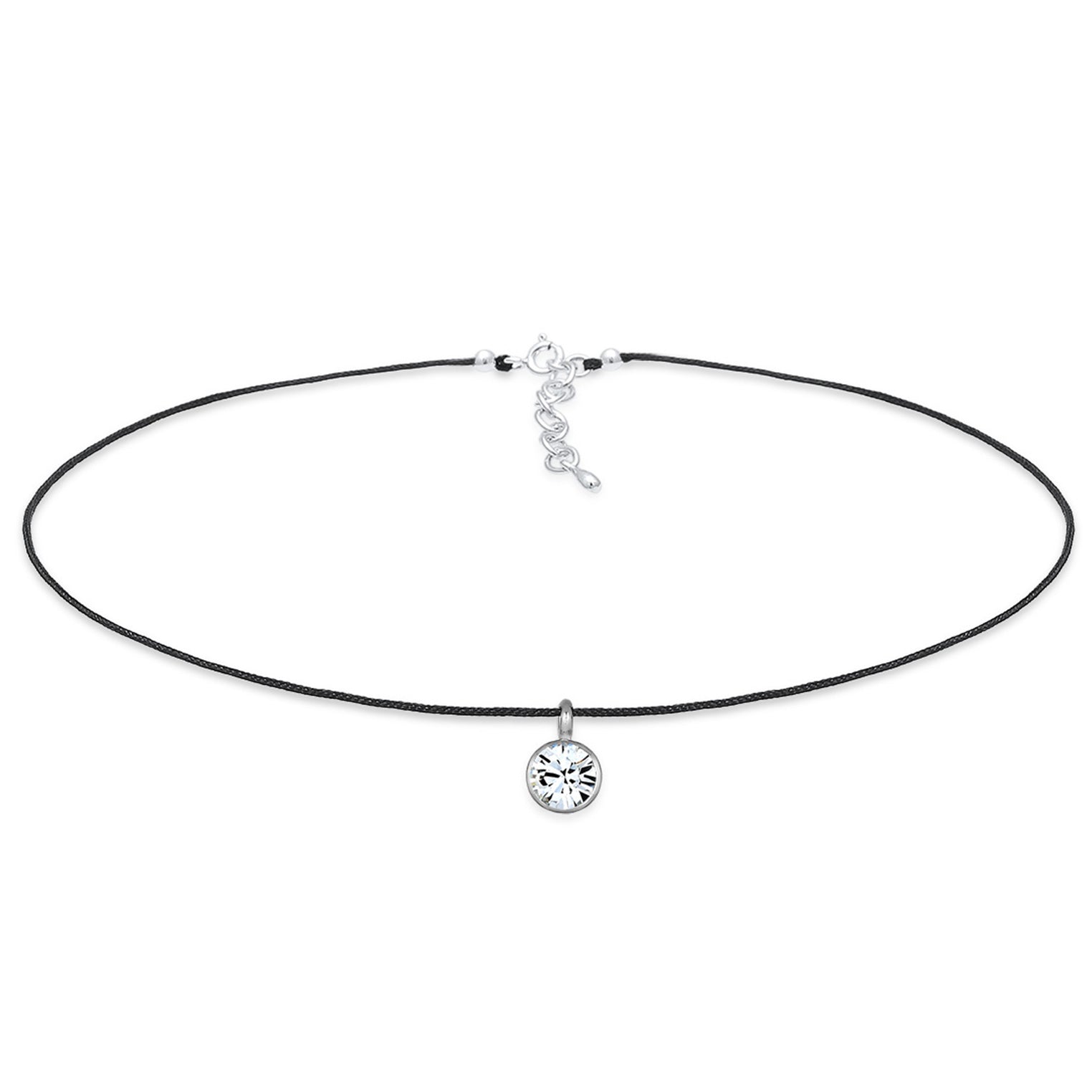 Silber - Elli | Choker | Mit Kristallen von Swarovski® (Weiß) | 925er Sterling Silber