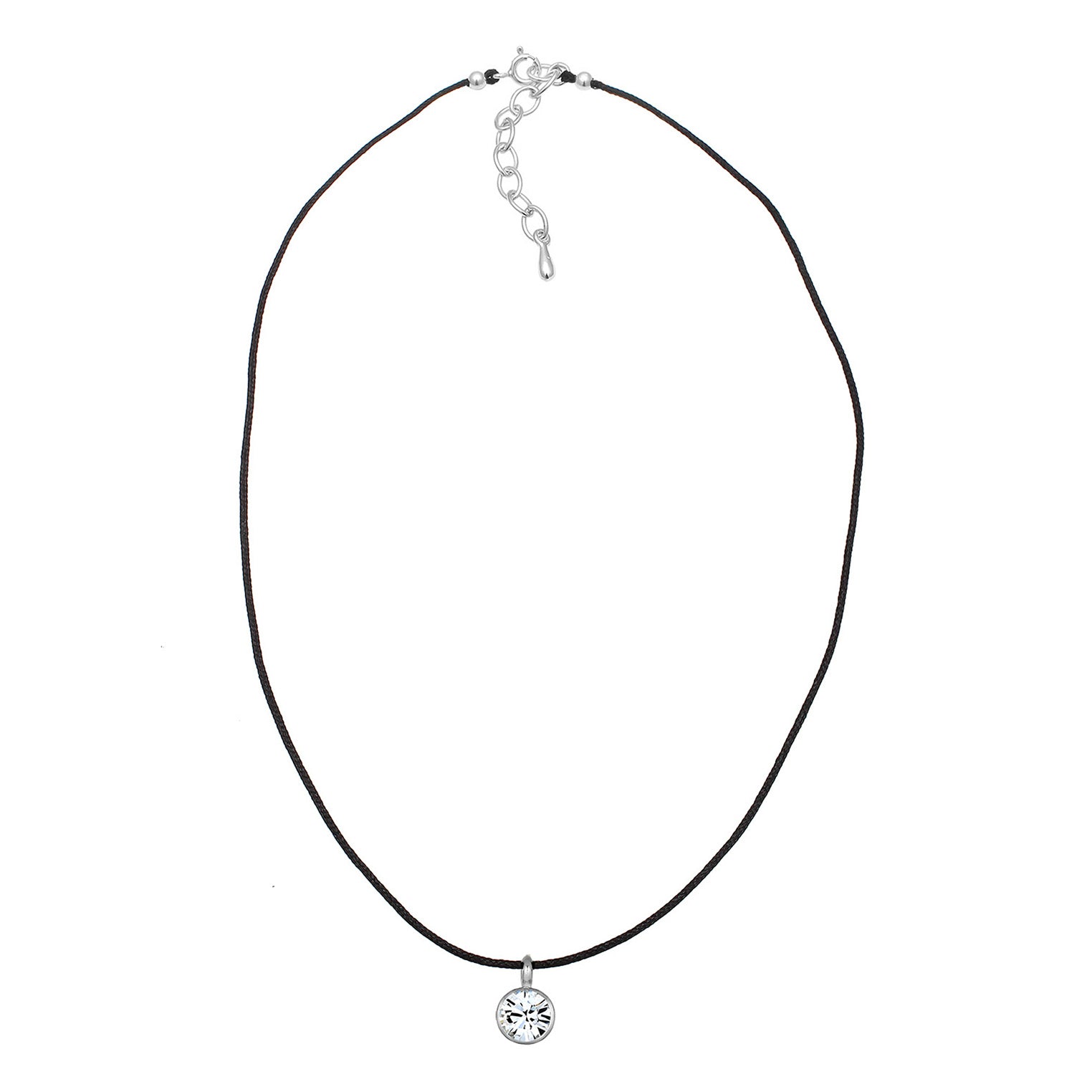 Silber - Elli | Choker | Mit Kristallen von Swarovski® (Weiß) | 925er Sterling Silber