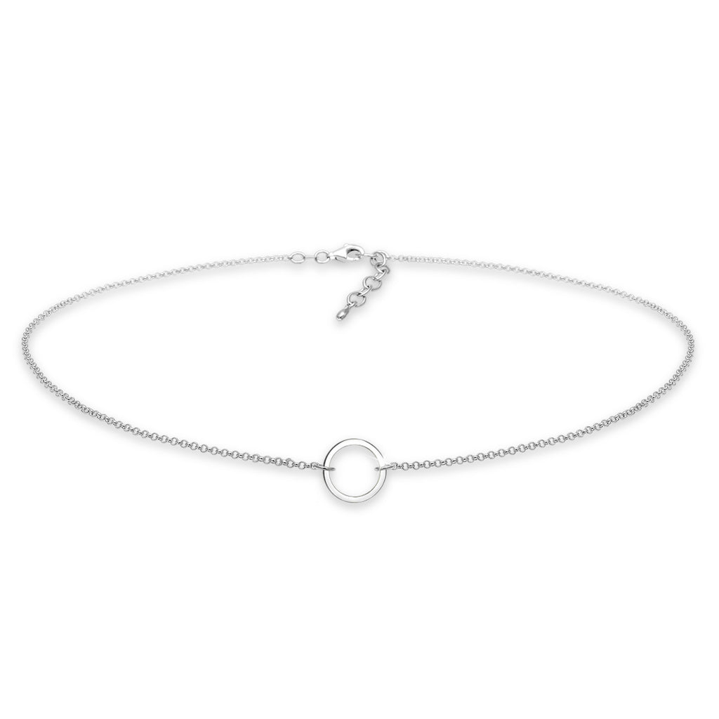 Silber - Elli | Choker Kreis Geo | 925er Sterling Silber
