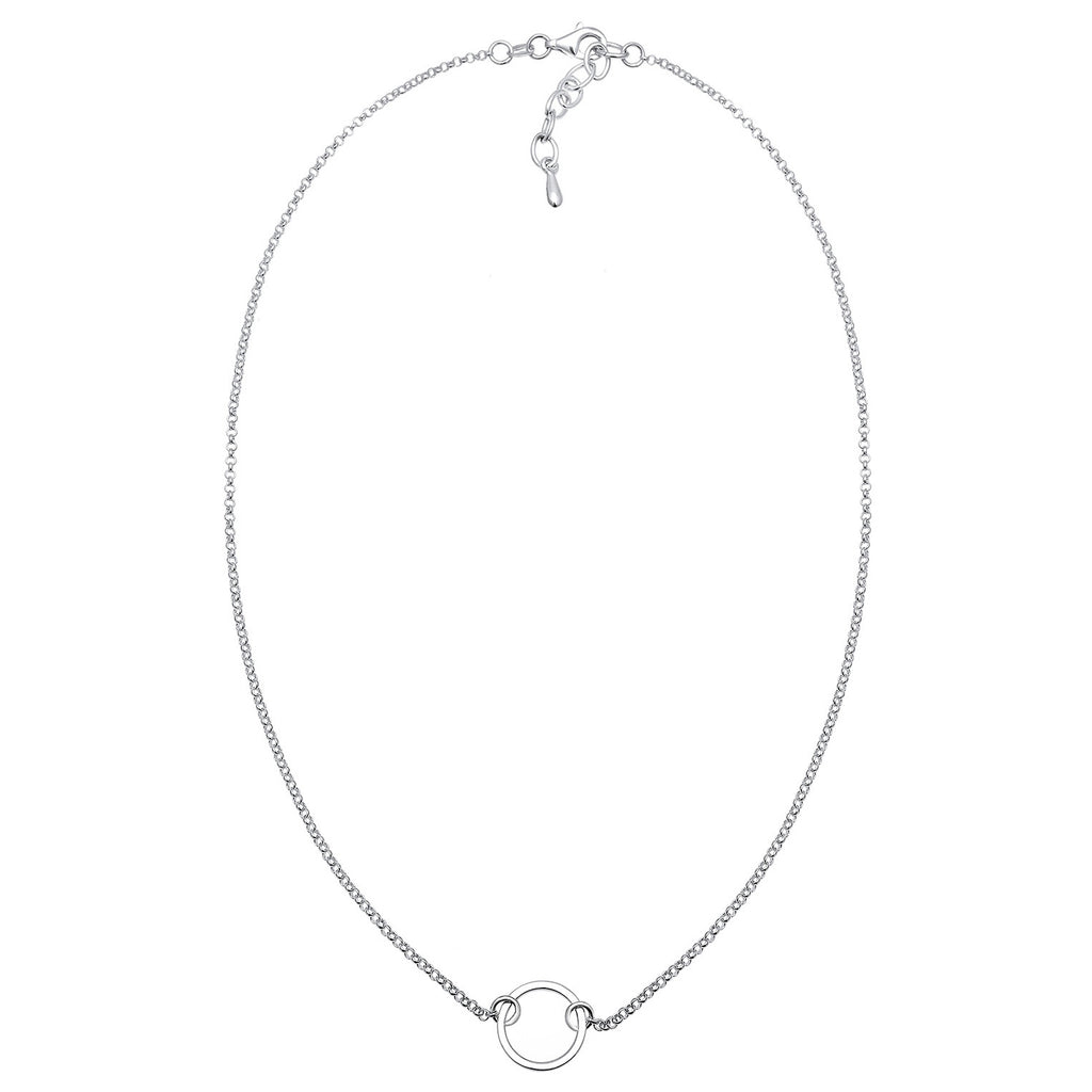 Silber - Elli | Choker Kreis Geo | 925er Sterling Silber