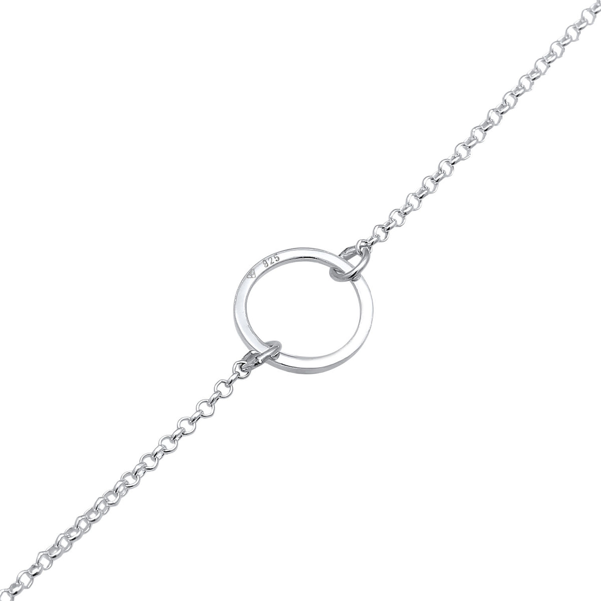 Silber - Elli | Choker Kreis Geo | 925er Sterling Silber