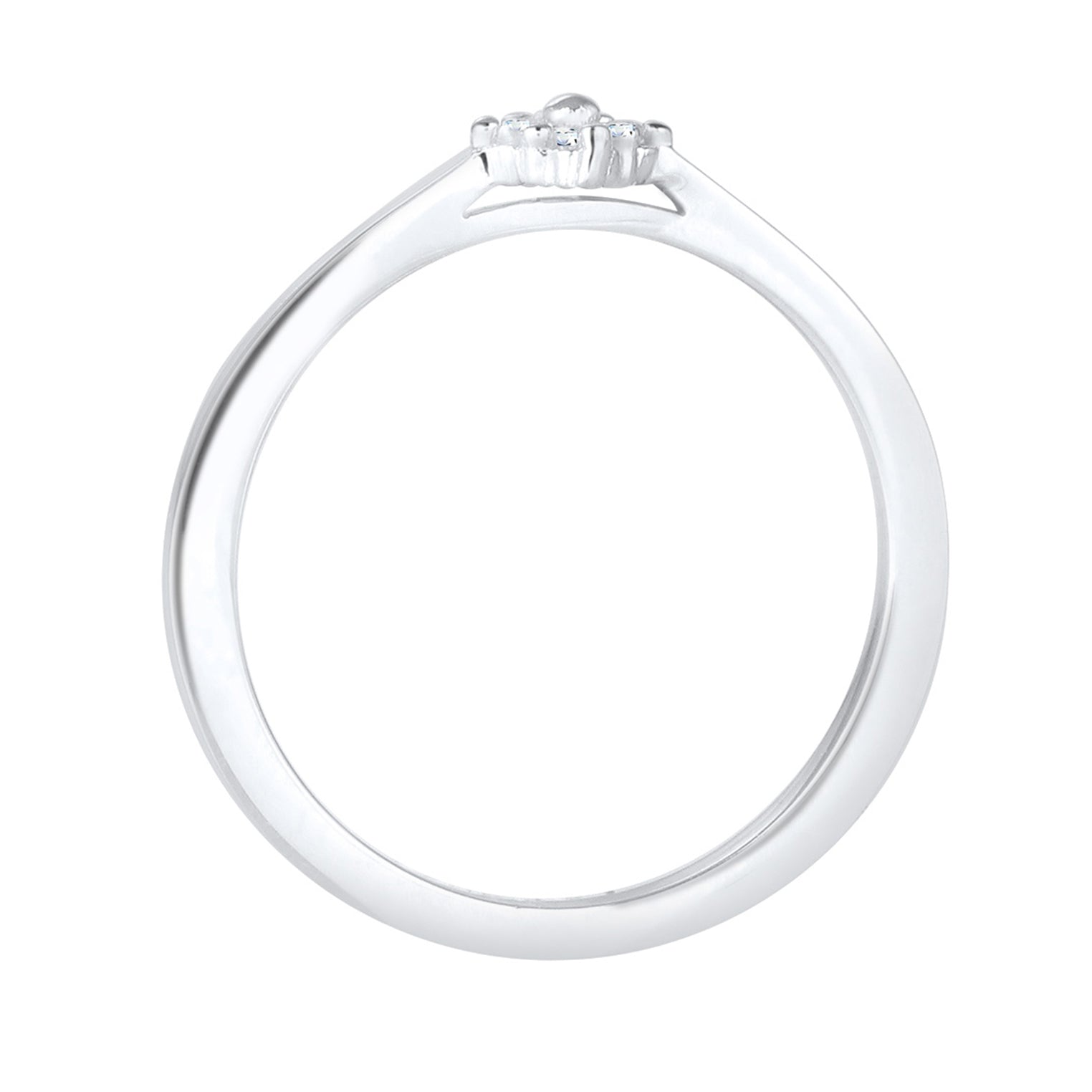 Silber - Elli DIAMONDS | Verlobungsring | Diamant ( Weiß, 0,06 ct ) | 925er Sterling Silber