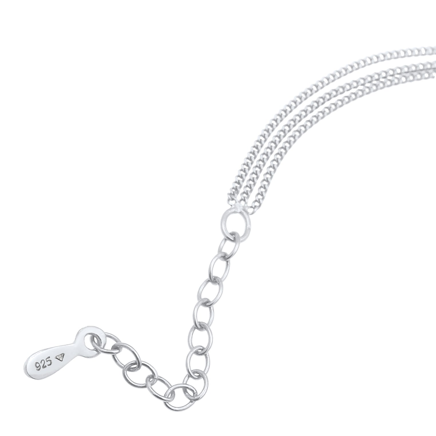 Silber - Elli | Layer-Choker | Mit Kristallen von Swarovski® (Weiß, Grau, Schwarz) | 925er Sterling Silber