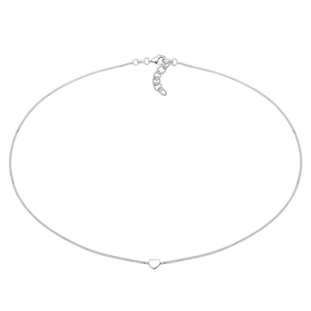 Silber - Elli | Choker Herz | 925er Sterling Silber