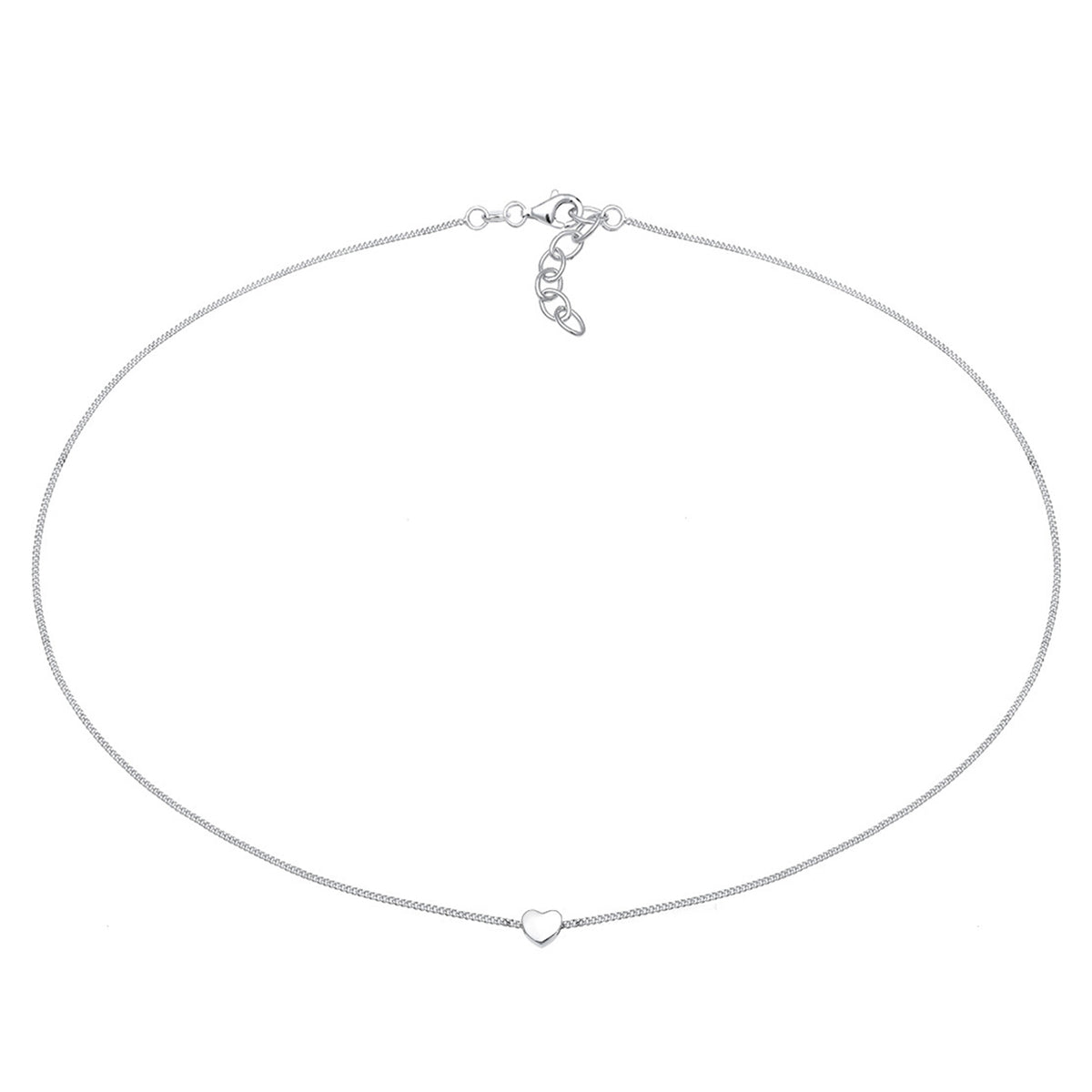 Silber - Elli | Choker Herz | 925er Sterling Silber