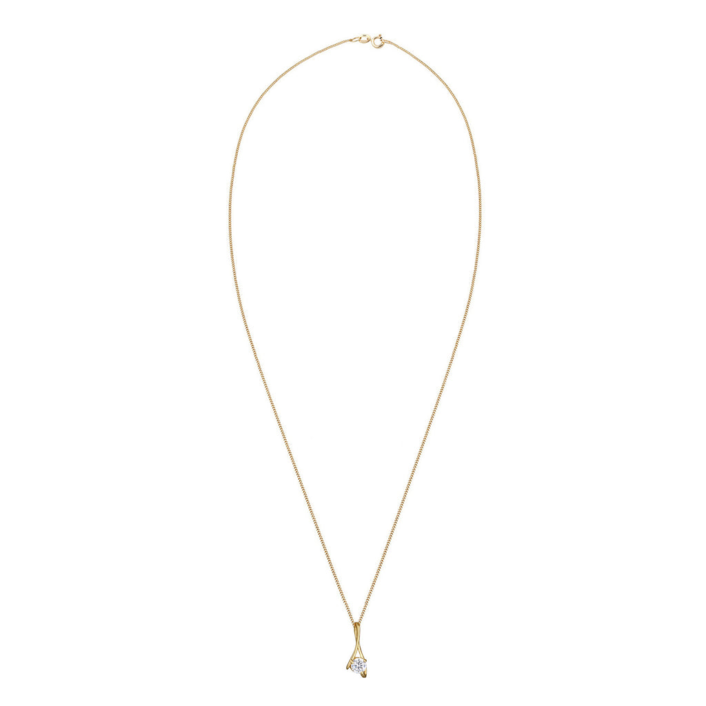 Gold - Elli PREMIUM | Halskette Infinity | Zirkonia (Weiß) | 585 Gelbgold