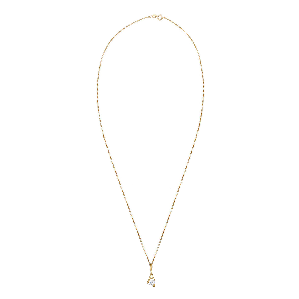 Gold - Elli PREMIUM | Halskette Infinity | Zirkonia (Weiß) | 585 Gelbgold