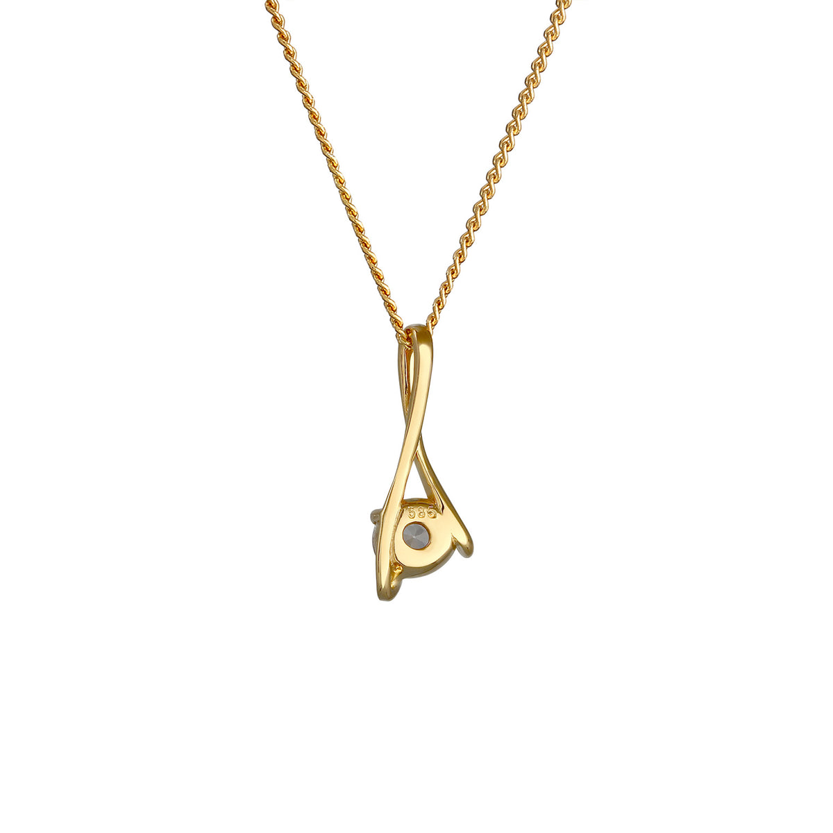 Gold - Elli PREMIUM | Halskette Infinity | Zirkonia (Weiß) | 585 Gelbgold