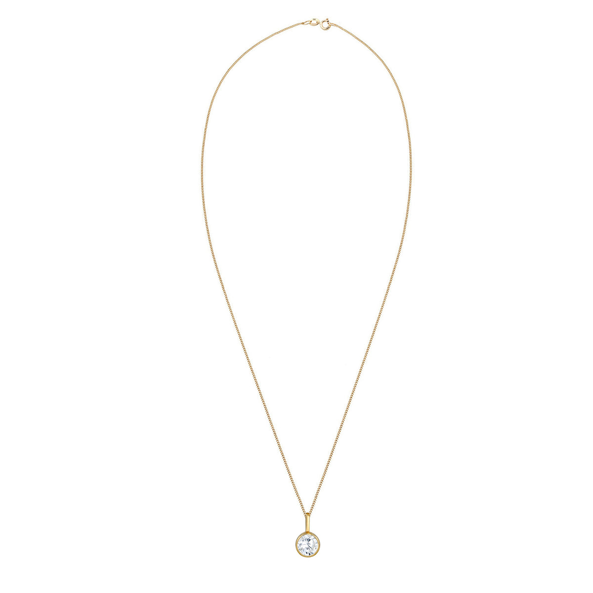 Gold - Elli PREMIUM | Halskette | Zirkonia (Weiß) | 585 Gelbgold
