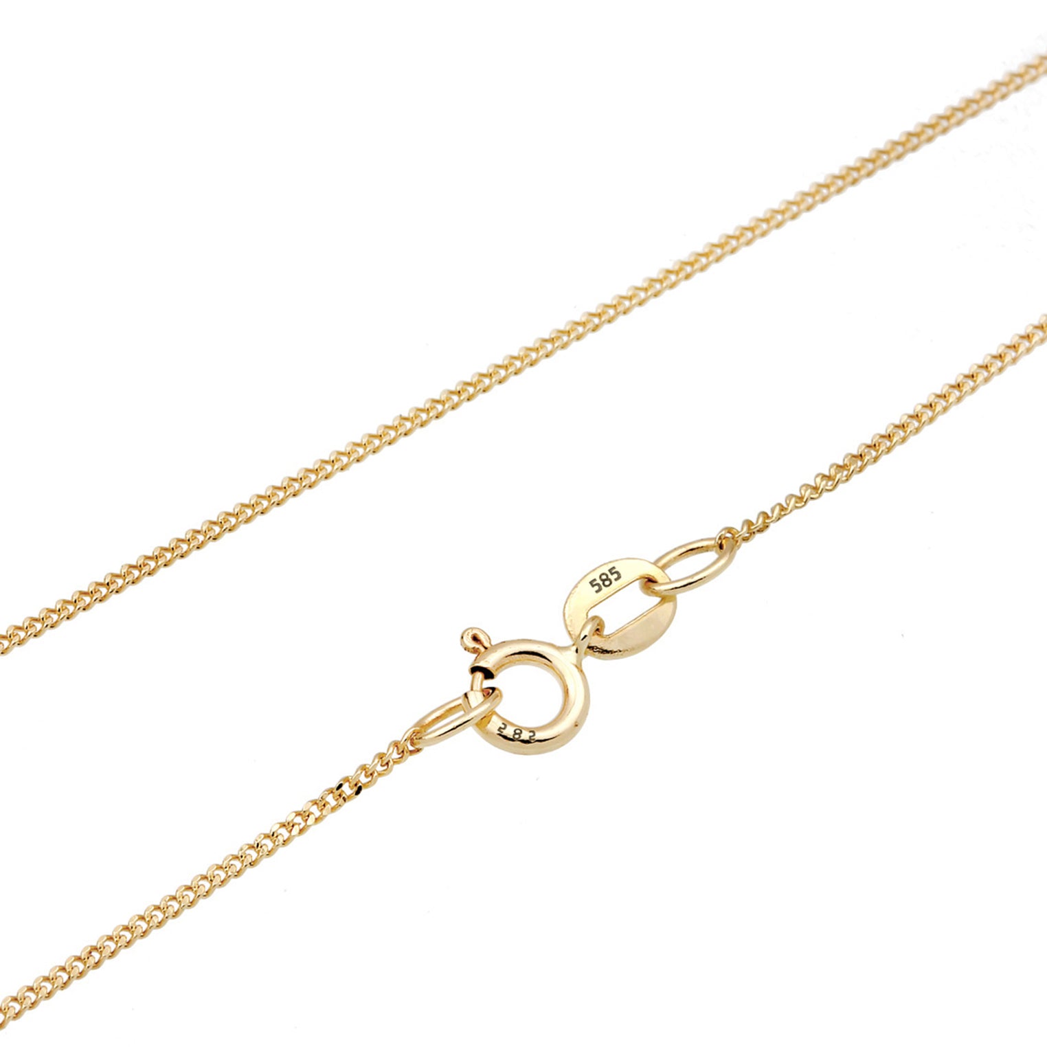 Gold - Elli PREMIUM | Halskette | Zirkonia ( Weiß ) | 585 Gelbgold