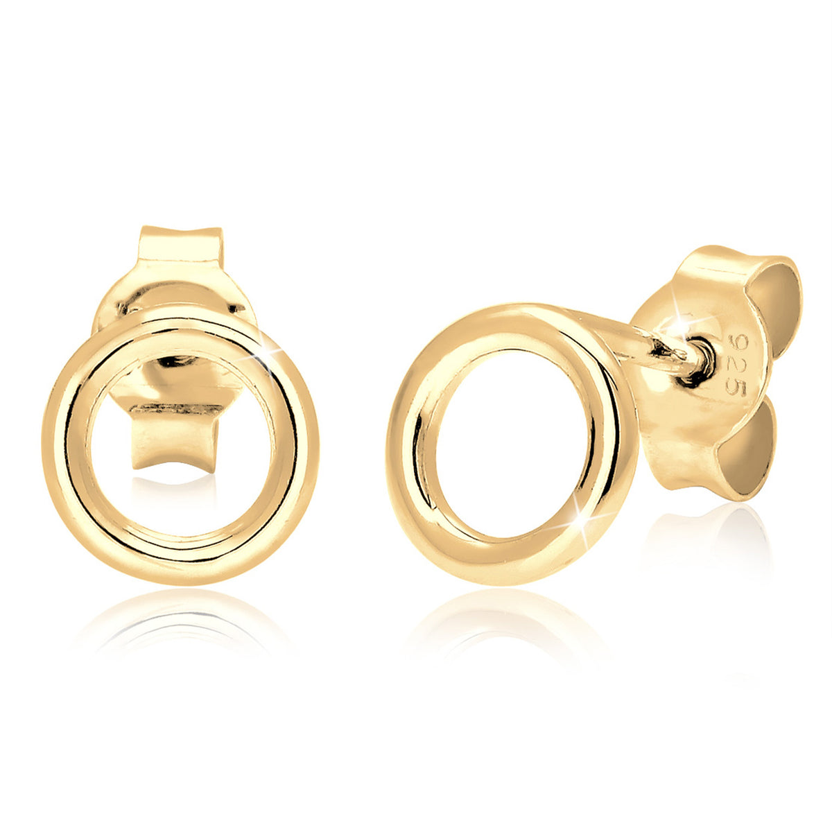 Gold - Elli | Ohrstecker Geo | 925 Sterling Silber vergoldet