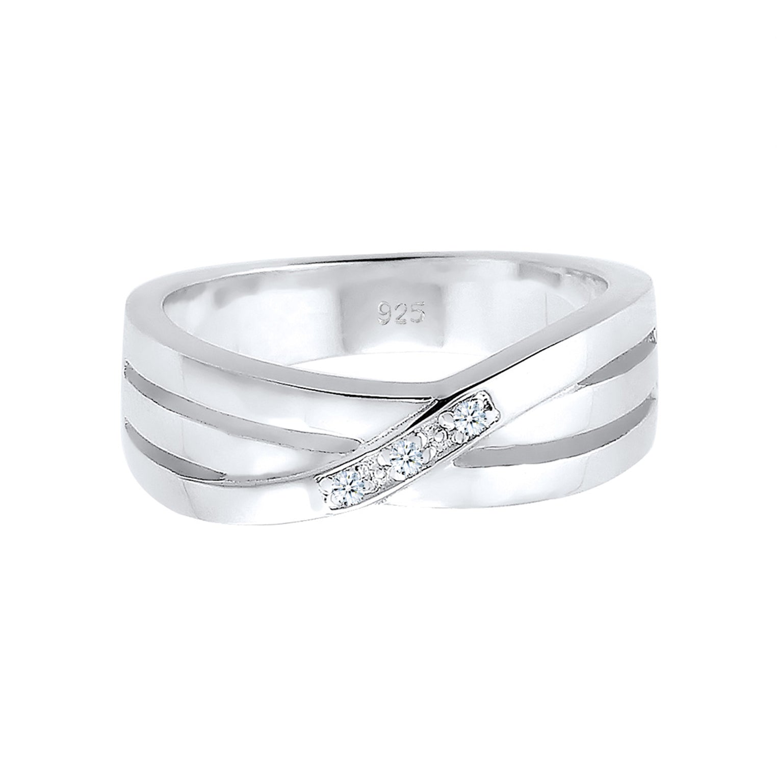 Silber - Elli DIAMONDS | Verlobungsring | Diamant ( Weiß, 0,015 ct ) | 925er Sterling Silber
