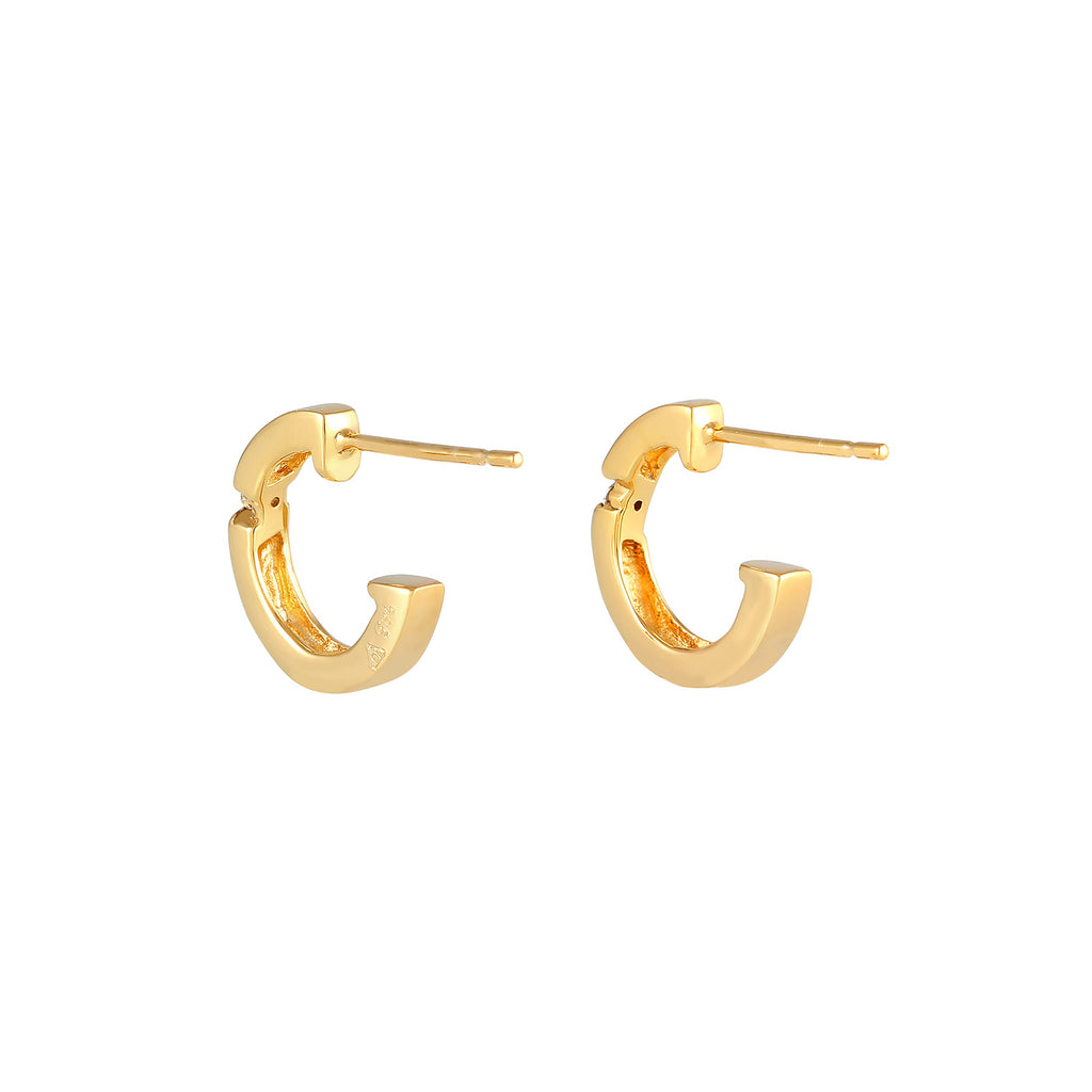 Gold - Elli DIAMONDS | Creole | Diamant ( Weiß, 0,03 ct ) | 585 Gelbgold