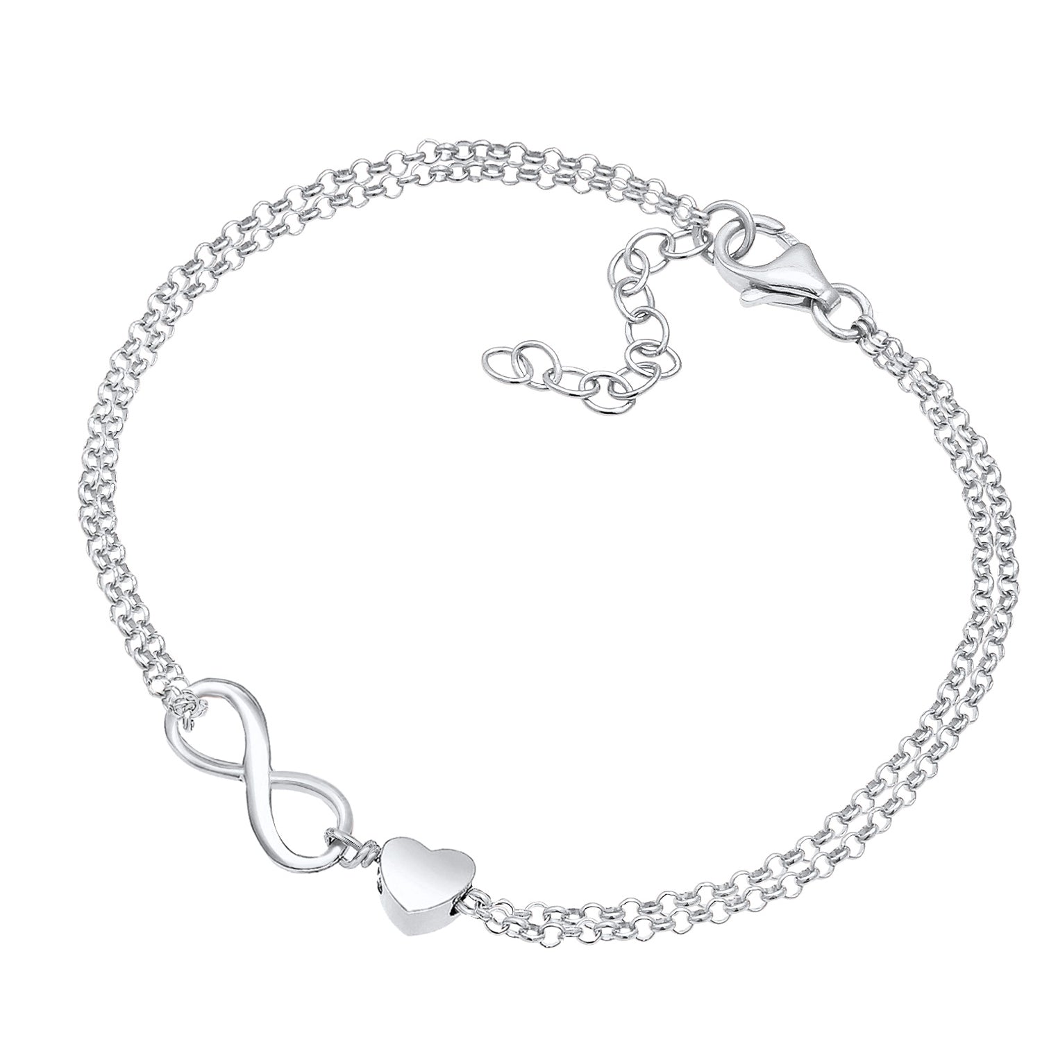 Silber - Elli | Armband Herz & Infinity | 925er Sterling Silber