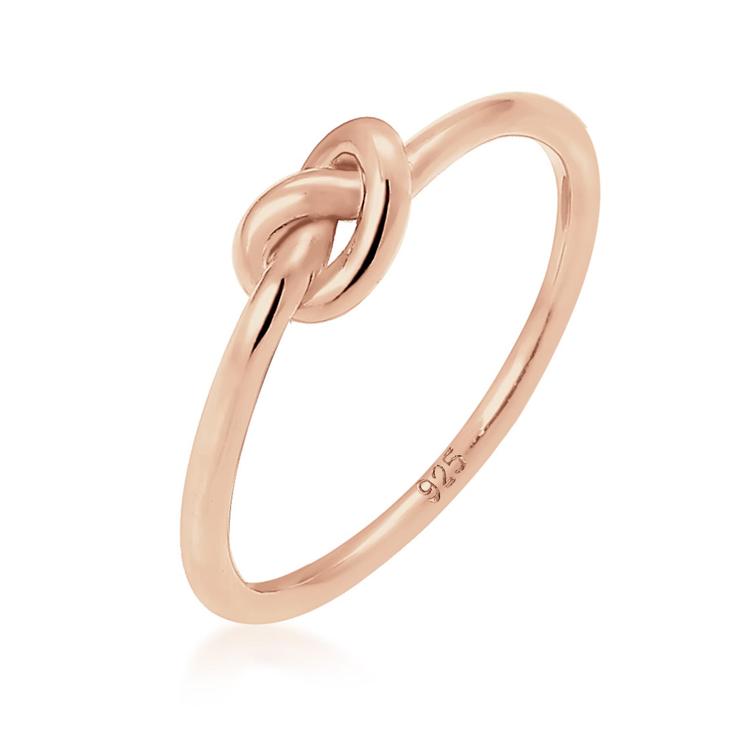 Roségold - Elli | Ring Knoten | 925 Sterling Silber Rosegold