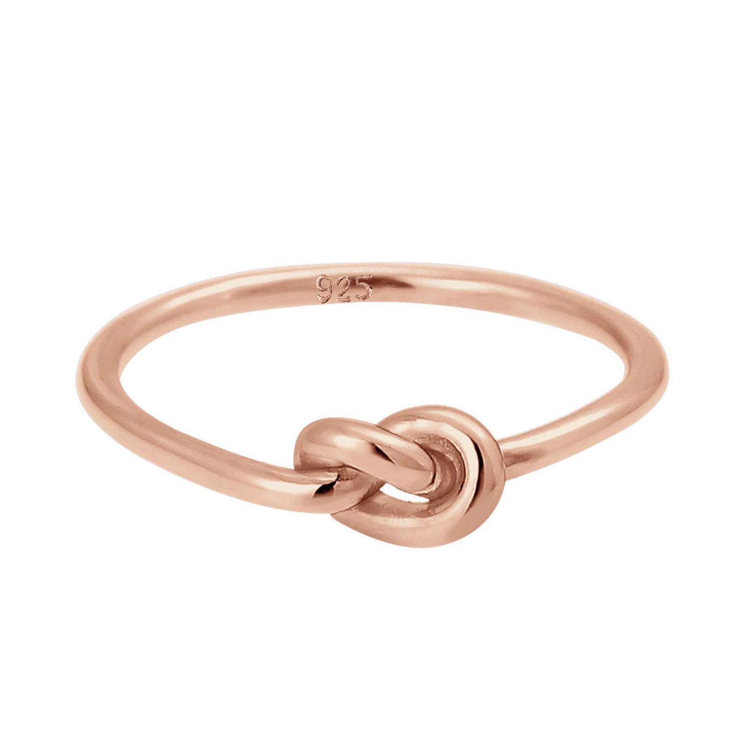 Roségold - Elli | Ring Knoten | 925 Sterling Silber Rosegold