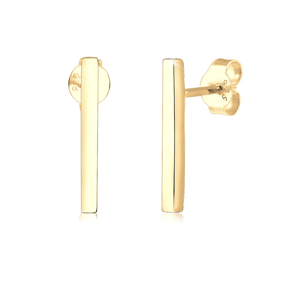 Gold - Elli | Ohrstecker Geo | 925 Sterling Silber vergoldet