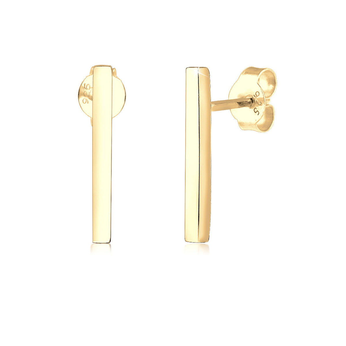 Gold - Elli | Ohrstecker Geo | 925 Sterling Silber vergoldet