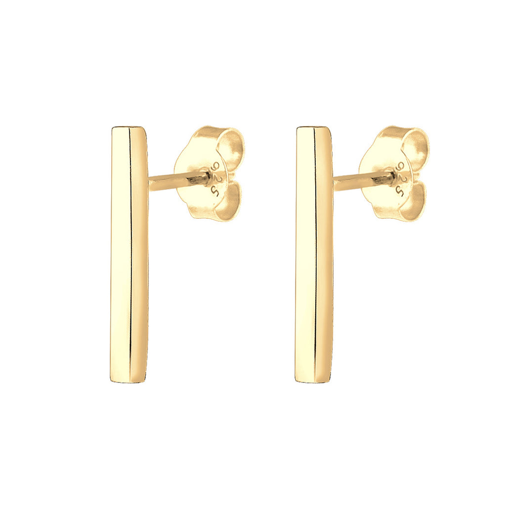 Gold - Elli | Ohrstecker Geo | 925 Sterling Silber vergoldet