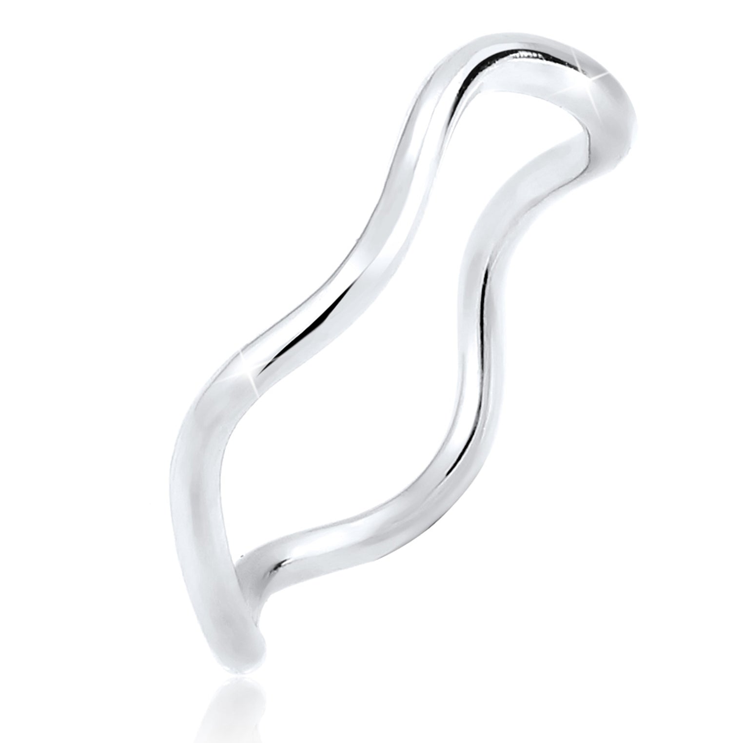 Silber - Elli | Ring Welle | 925er Sterling Silber