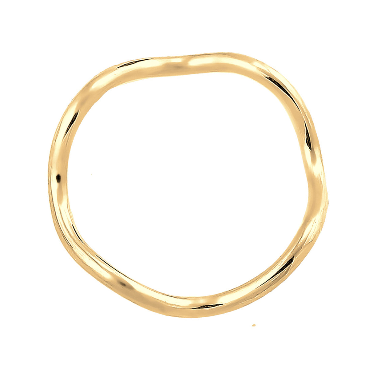 Gold - Elli | Ring Welle | 925 Sterling Silber vergoldet