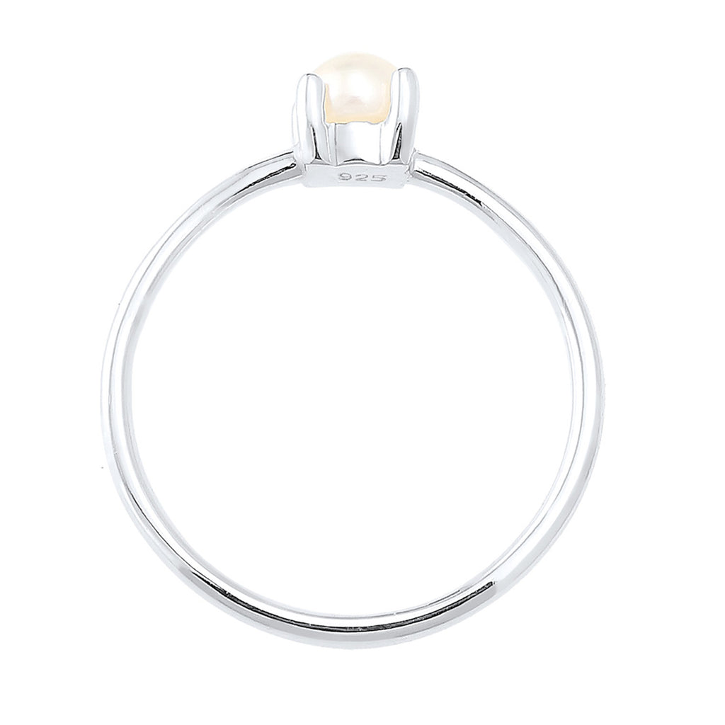 Silber - Elli | Ring | Süßwasserperle | 925er Sterling Silber