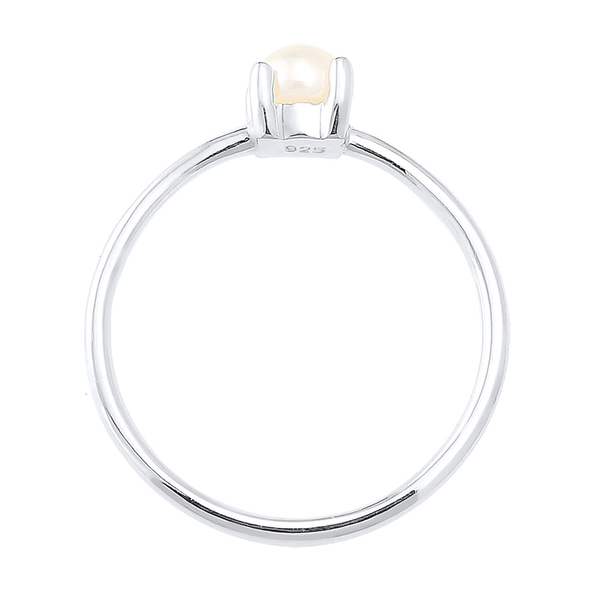 Silber - Elli | Ring | Süßwasserperle | 925er Sterling Silber