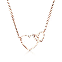 Roségold - Elli | Halskette Herzen | 925 Sterling Silber Rosevergoldet