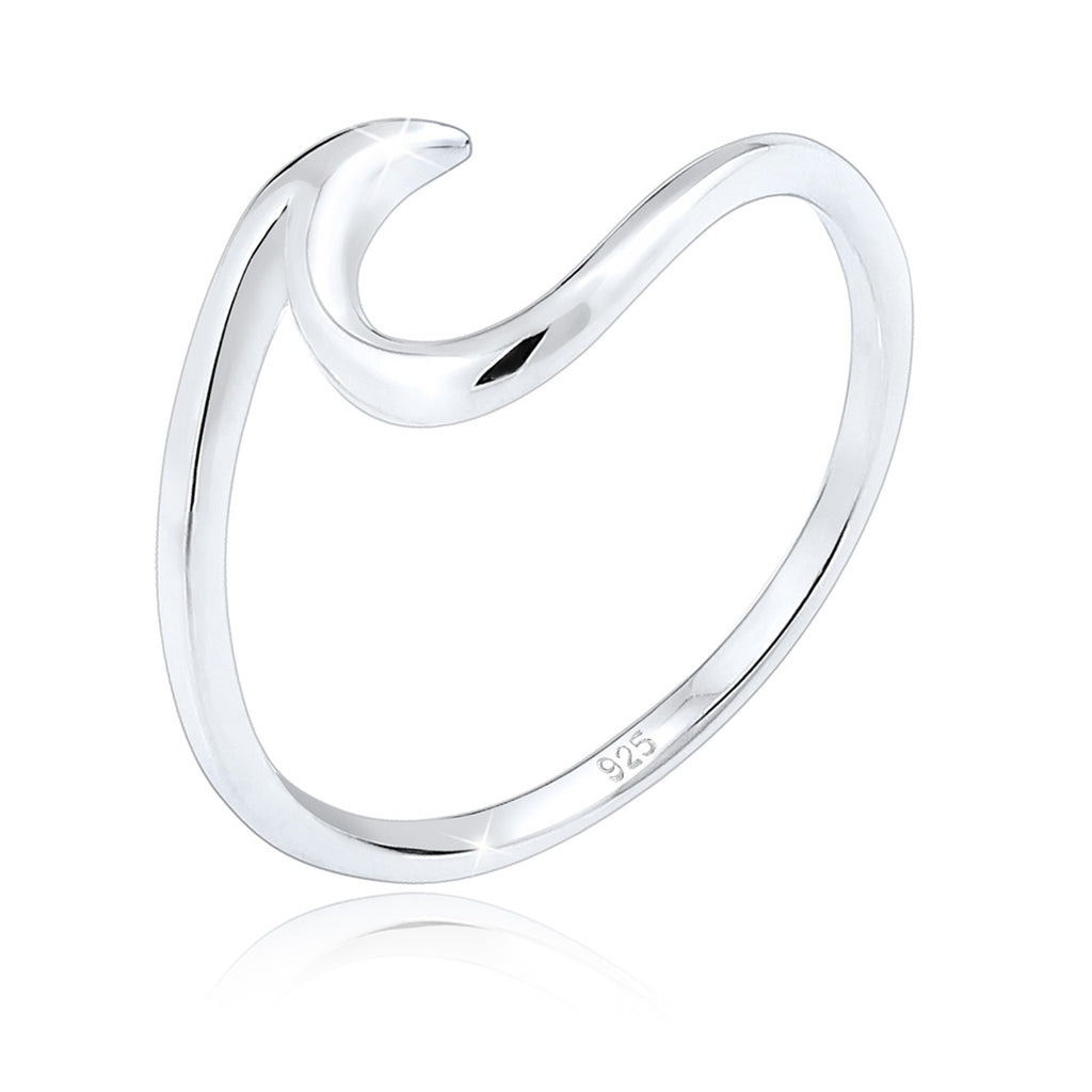 Silber - Elli | Ring Welle | 925er Sterling Silber