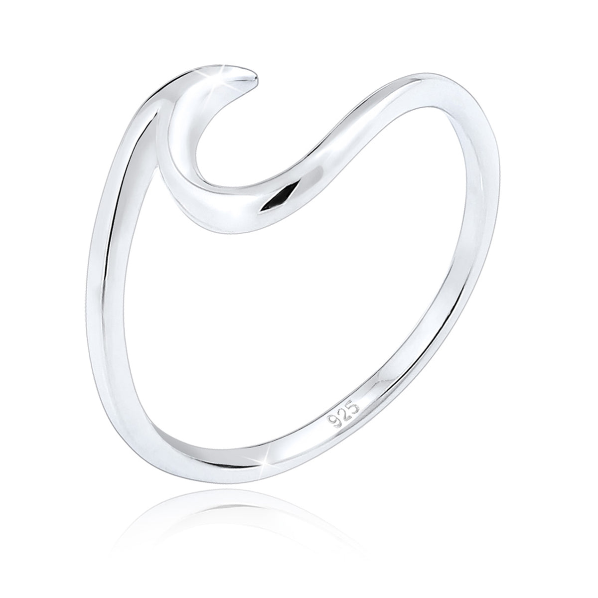 Silber - Elli | Ring Welle | 925er Sterling Silber