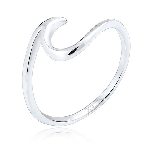 Silber - Elli | Ring Welle | 925er Sterling Silber