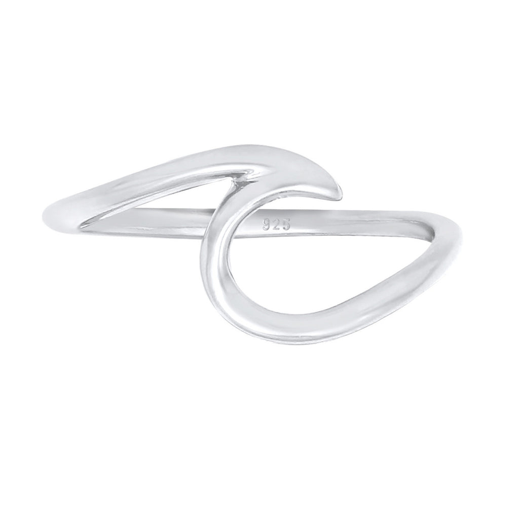 Silber - Elli | Ring Welle | 925er Sterling Silber