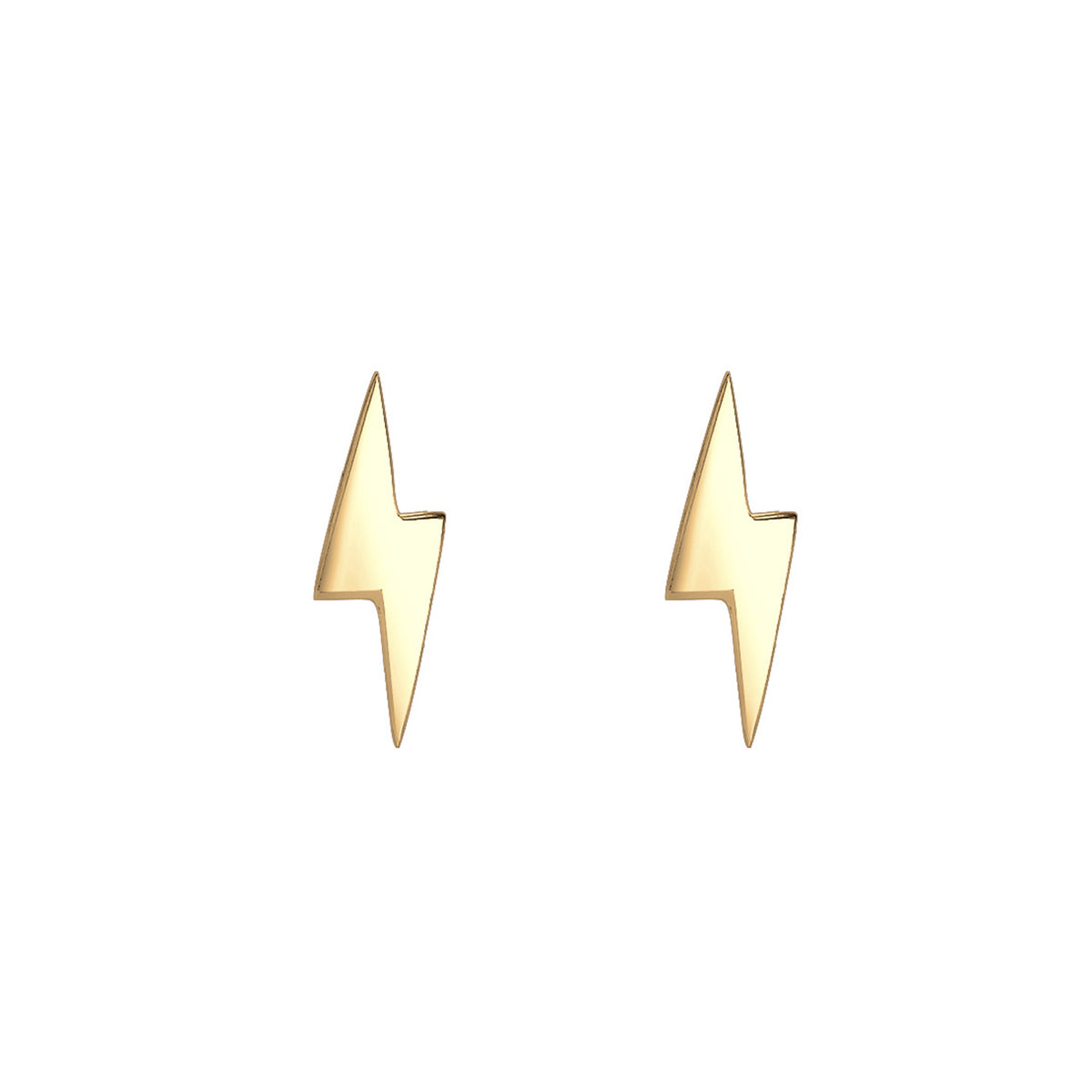 Gold - Elli | Ohrstecker Blitz | 925 Sterling Silber vergoldet