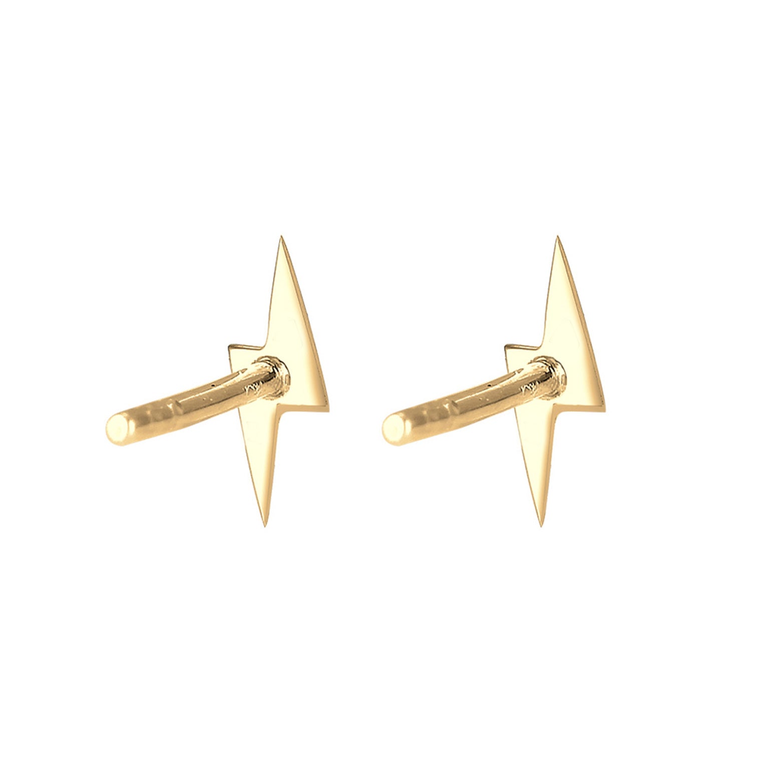 Gold - Elli | Ohrstecker Blitz | 925 Sterling Silber vergoldet