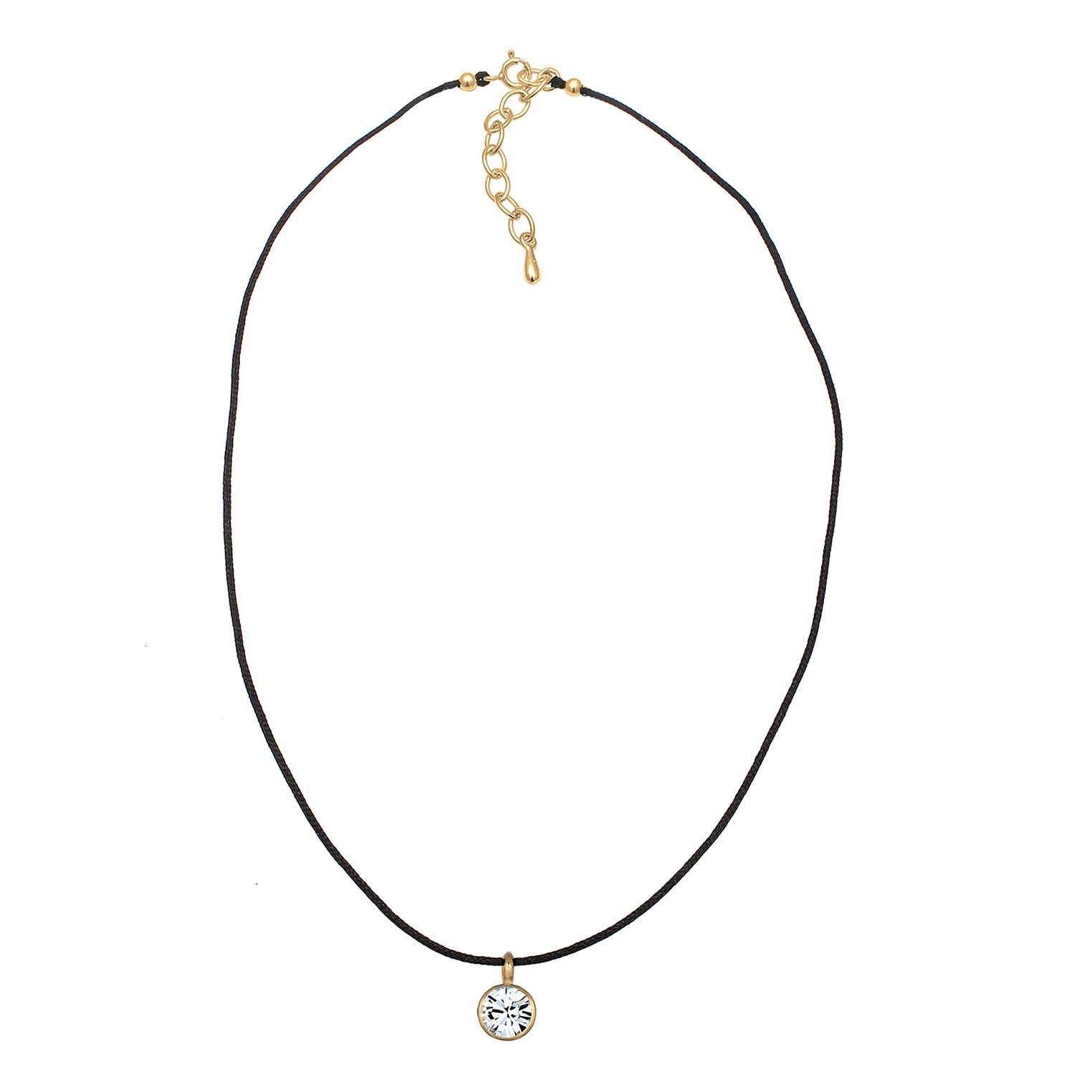 Gold - Elli | Choker | Mit Kristallen von Swarovski® (Weiß) | 925 Sterling Silber vergoldet