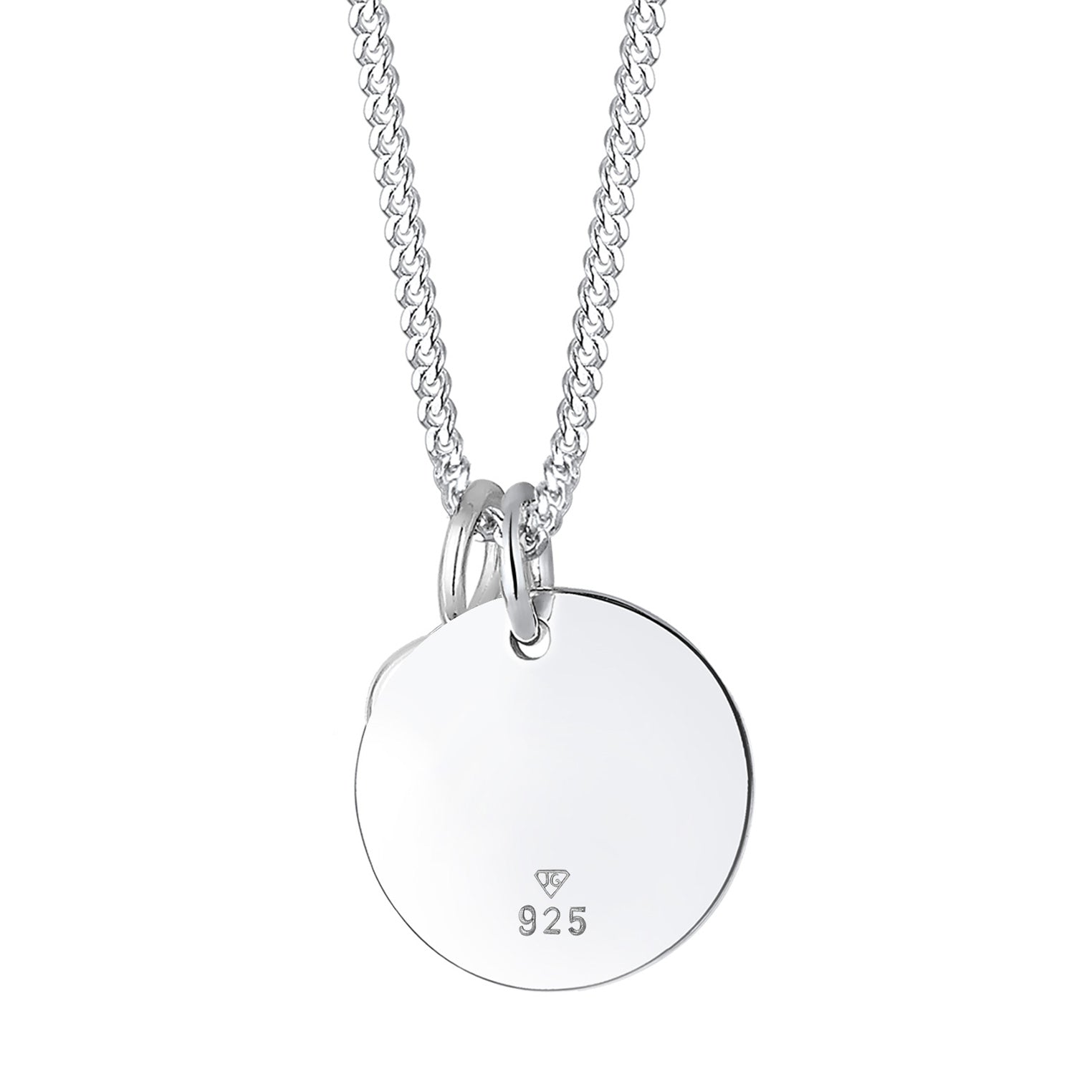 Weiß - Elli | Halskette Geburtsstein | Kristall ( Weiß ) | 925er Sterling Silber