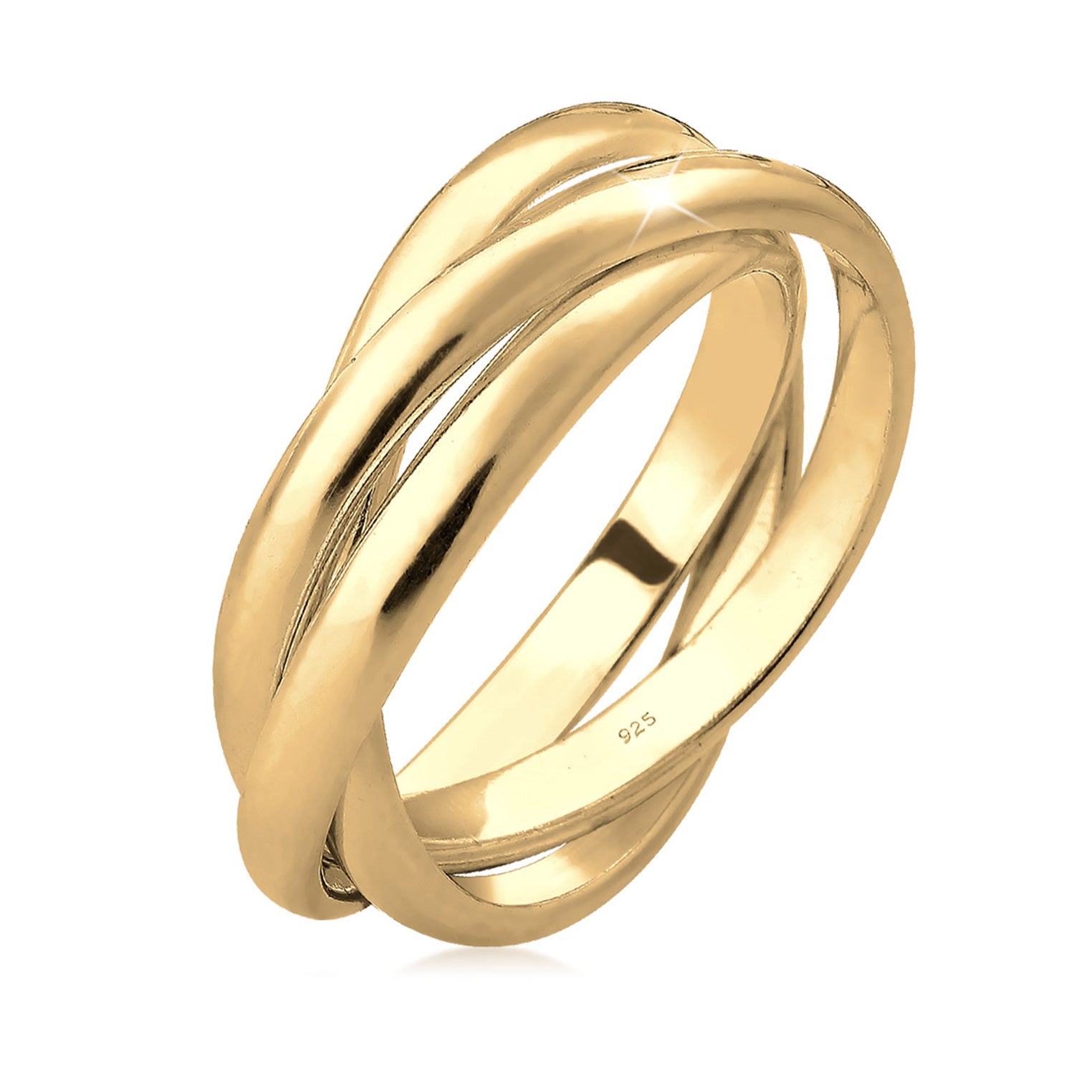Gold - Elli | Wickelring | 925 Sterling Silber vergoldet