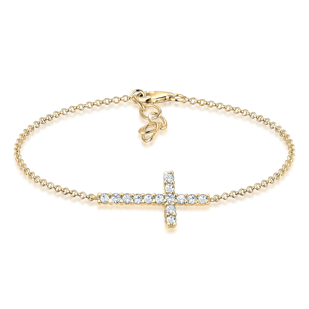Cross Bracelet | With Crystals from Swarovski® (White)