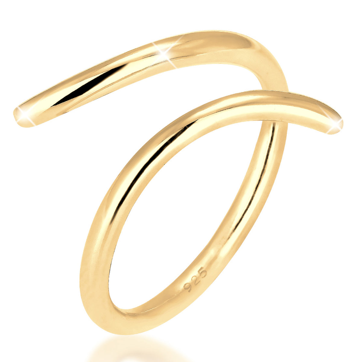 Gold - Elli | Wickelring | 925 Sterling Silber vergoldet