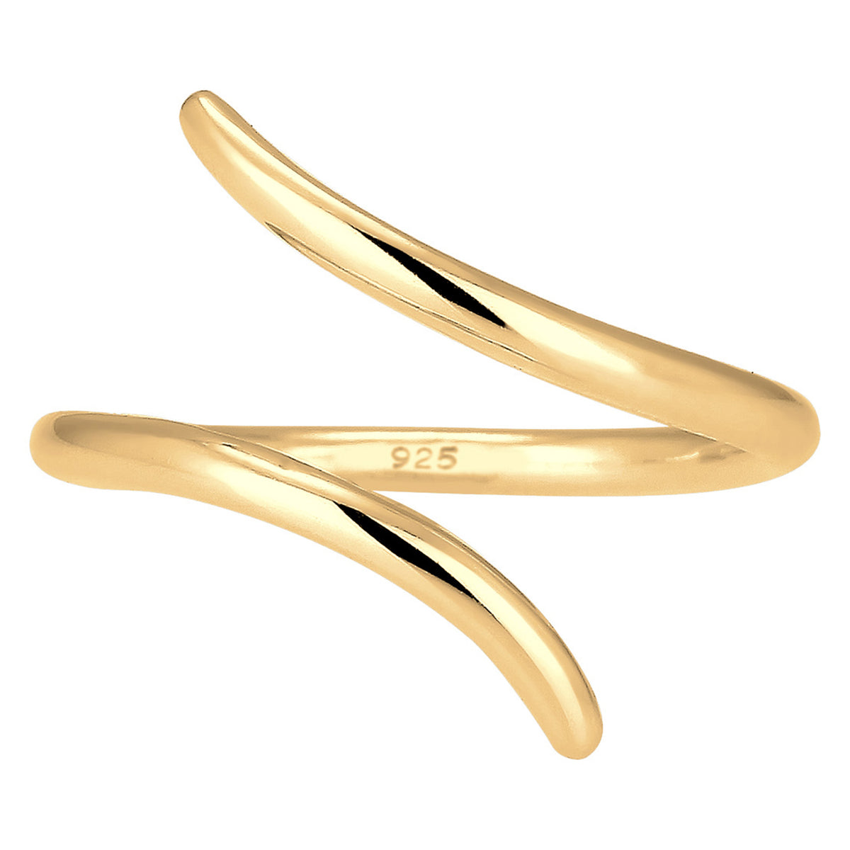 Gold - Elli | Wickelring | 925 Sterling Silber vergoldet