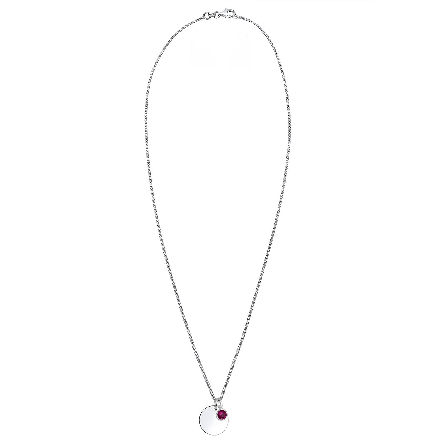 Lila - Elli | Halskette Geburtsstein | Kristall (Violett) | 925er Sterling Silber