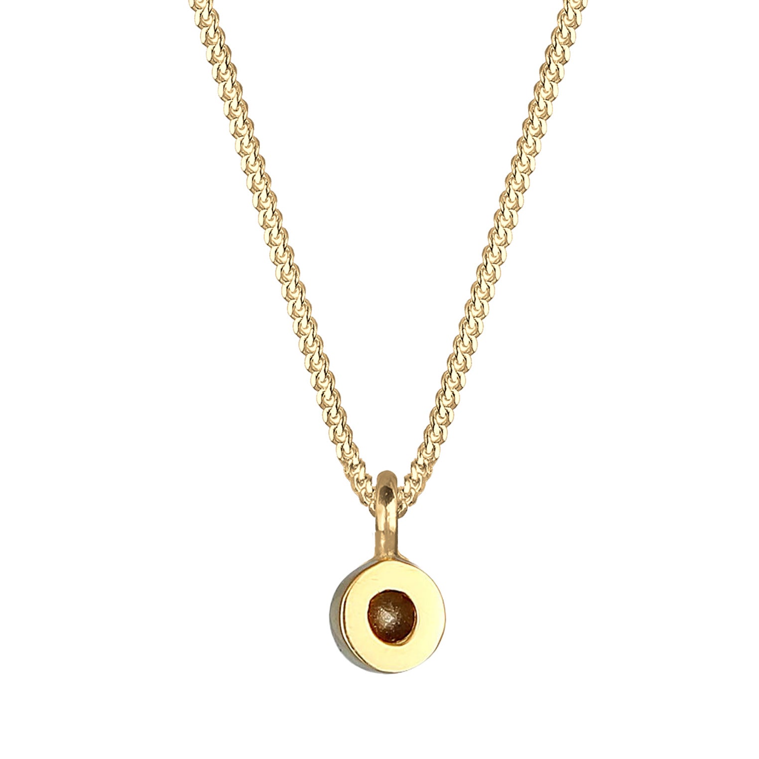 Gold - Elli | Halskette Solitär | Mit Kristallen von Swarovski® (Weiß) | 925 Sterling Silber vergoldet