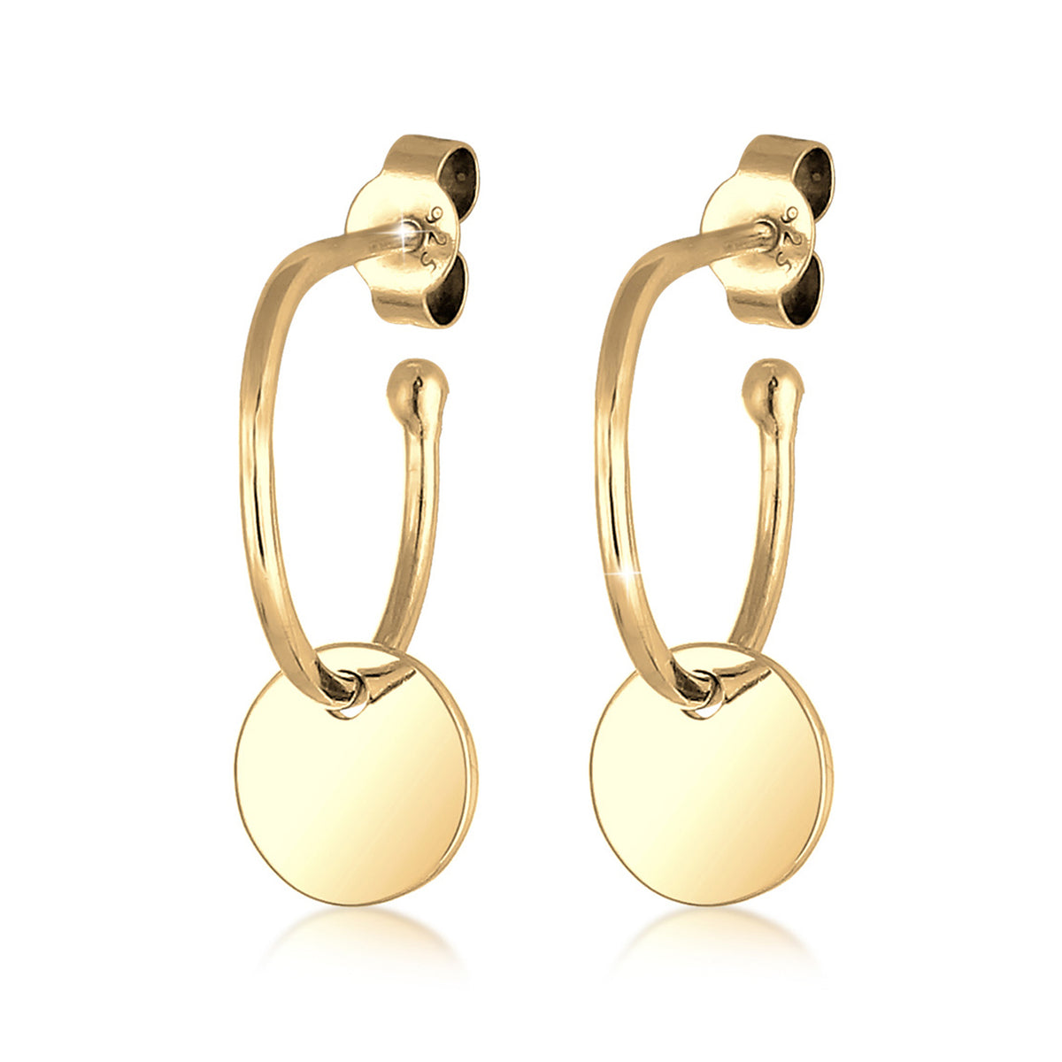 Gold - Elli | Creole | 925 Sterling Silber vergoldet