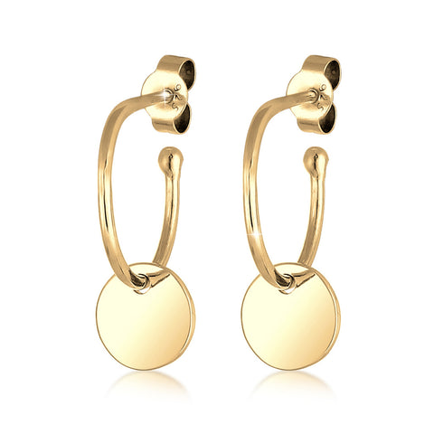 Gold - Elli | Creole | 925 Sterling Silber vergoldet