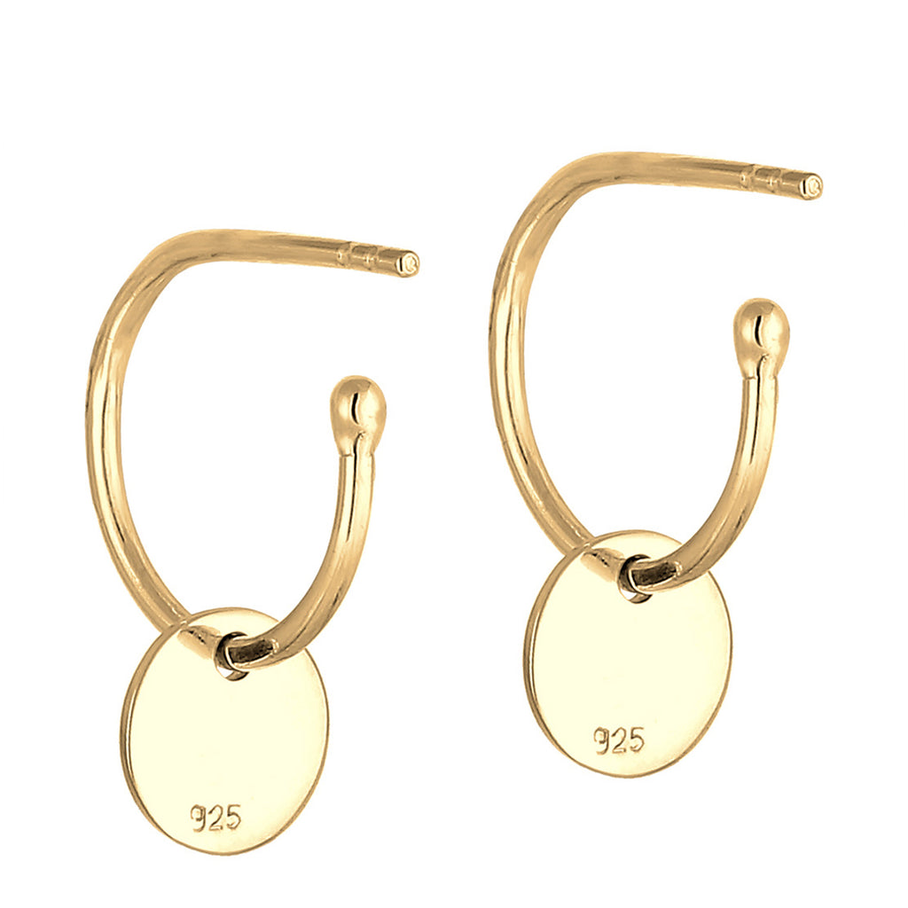 Gold - Elli | Creole | 925 Sterling Silber vergoldet