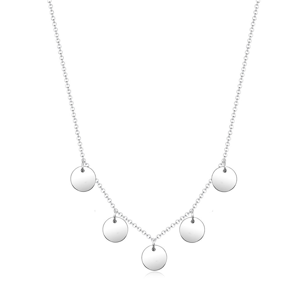 Silber - Elli | Halskette Plättchen Geo | 925er Sterling Silber