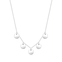 Silber - Elli | Halskette Plättchen Geo | 925er Sterling Silber