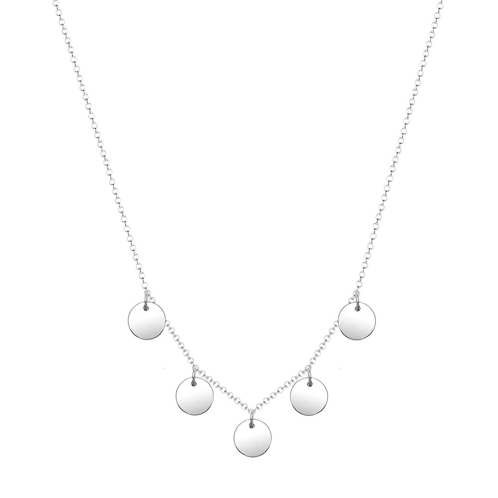 Silber - Elli | Halskette Plättchen Geo | 925er Sterling Silber