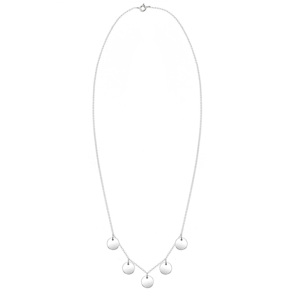 Silber - Elli | Halskette Plättchen Geo | 925er Sterling Silber